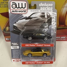 Auto World Deluxe Series 2 Pack 1992 Pontiac Firebird 1997 Pontiac Firebird