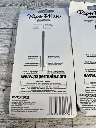 Paper Mate Sharpwriter Druckbleistifte 0,7 mm #2 gelb drehbar 2010 neu aus altem Lagerbestand - Bild 3 von 3