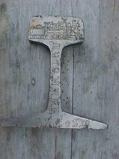 Vintage Railroad Track Offcut ? Presentation Piece NYC & HRRR ? 1899 ? Decorated