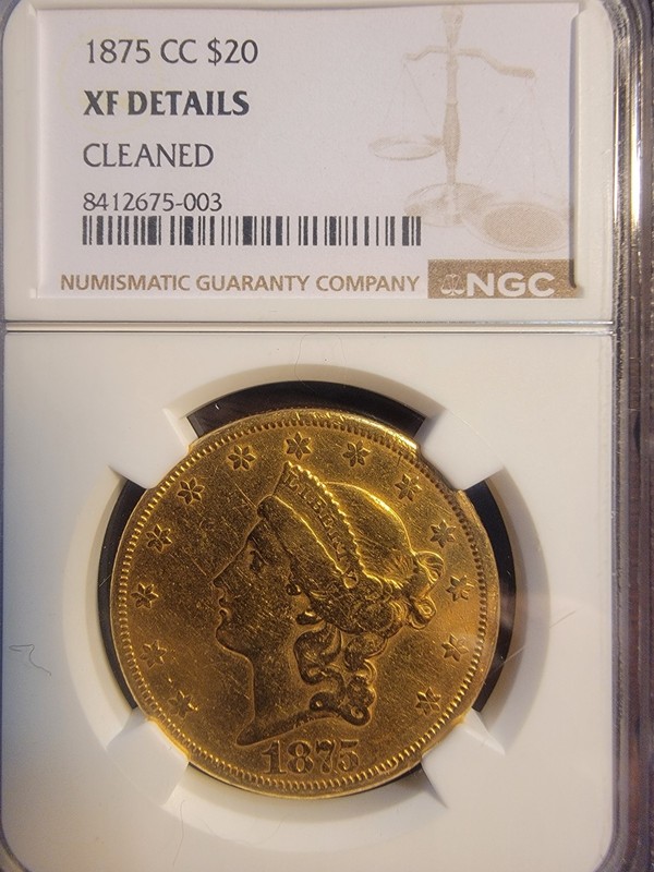 1875CC & 1904 $20 DOUBLE EAGLES;  NGC CERTIFIED & GRADED GOLD COINS.  EXCELLENT2