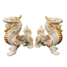 Foo Dog Statue,Pair of Pi Xiu/Pi Yao Statue for Home Ward Off Evil Energy,Chi...
