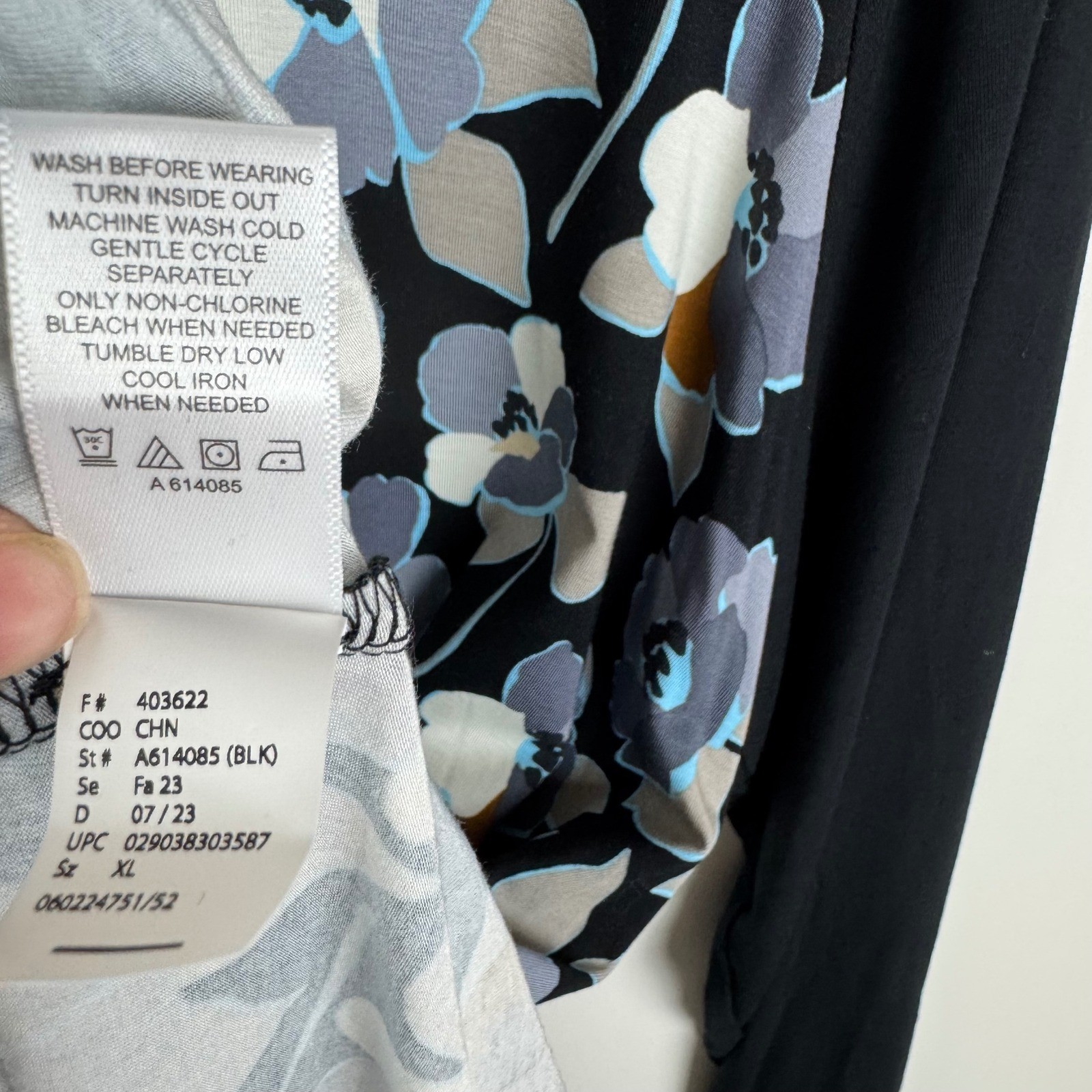 LOGO Lori Goldstein Floral Swing Tunic Top Size XL Soft Stretch Comfy Fall Artsy