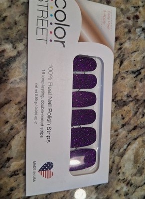 Sparkling Purple Ibiza Nights Color Street Nail Strips Made in the USA