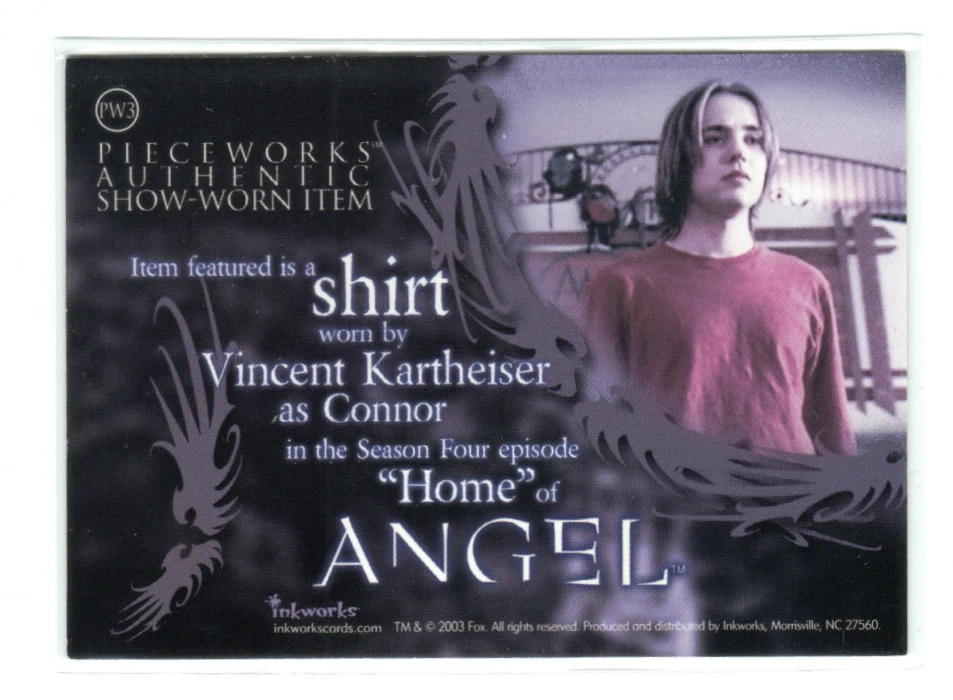 Angel Season 4 2003 Inkworks Pieceworks Costume PW3 Vincent Kartheiser as Connor - Image 2 of 4