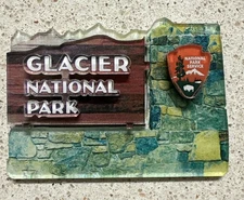 New Glacier National Park Sign Magnet