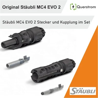 Stäubli MC4-EVO2 Set Stecker + Buchse 4-6mm² Original PV Steckverbinder Solar