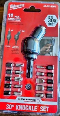 Milwaukee 48-32-2301 SHOCKWAVE 11PC 30 Degree KNUCKLE NEW IN SEALED PACKAGE