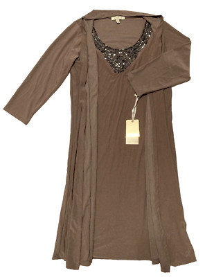 NWT 2-in-1 Women's S Jersey Shift Dress & Sewn In Open Jacket Career Party Event