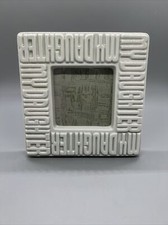 Ceramic Daughter Picture Photo Frame 3D Tabletop 6x6 White My Square Keepsake