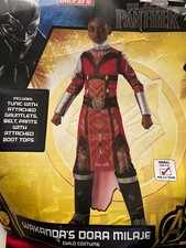 WAKANDAS'S DORA MILAJE Kinder Kostüm 98-104 Black Panther Fasching Karneval 
