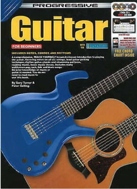 Learn How To Play Guitar - Progressive Teach Yourself Beginner Book & Audios M7-