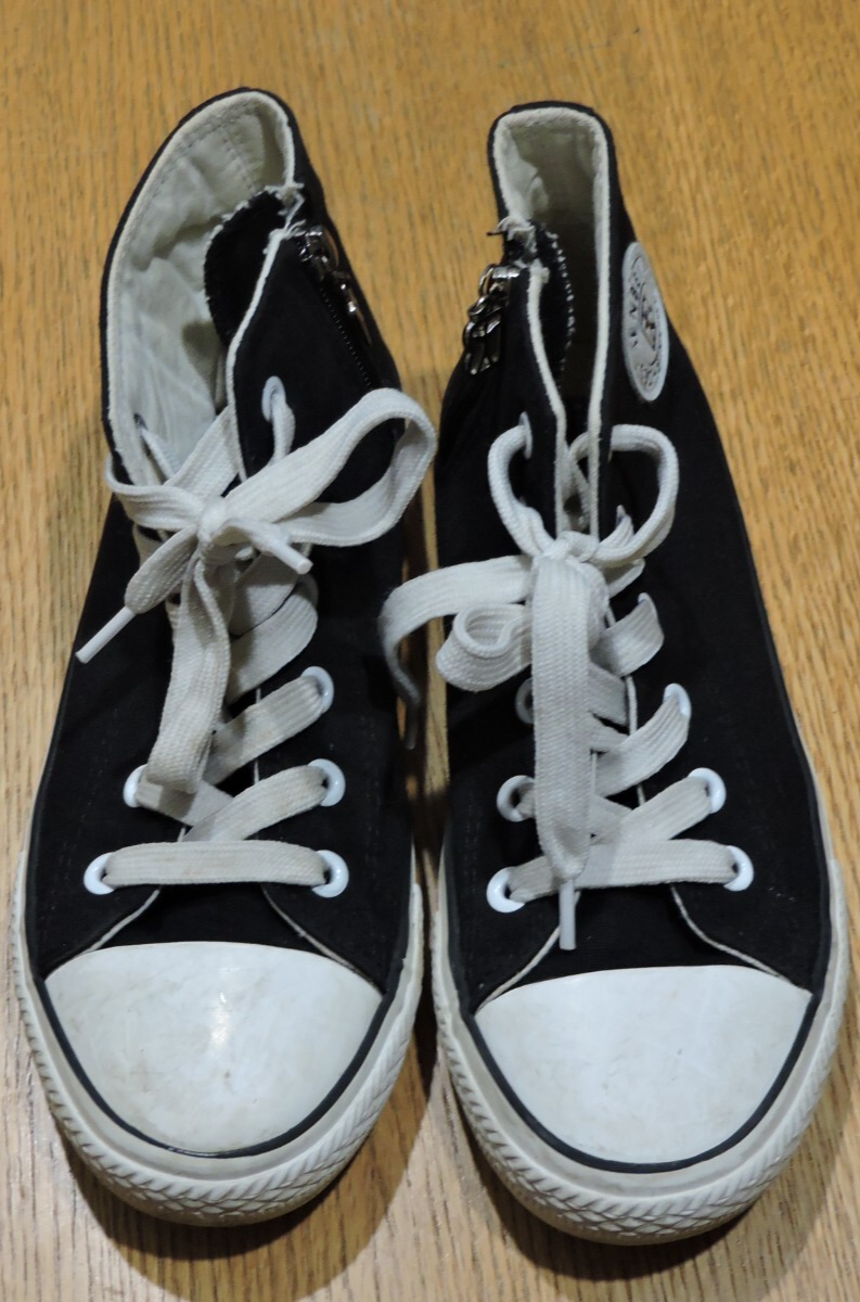 SAOLA Scarpe alte con zip alla caviglia in tela nera marca RENFEN giovani taglia 2