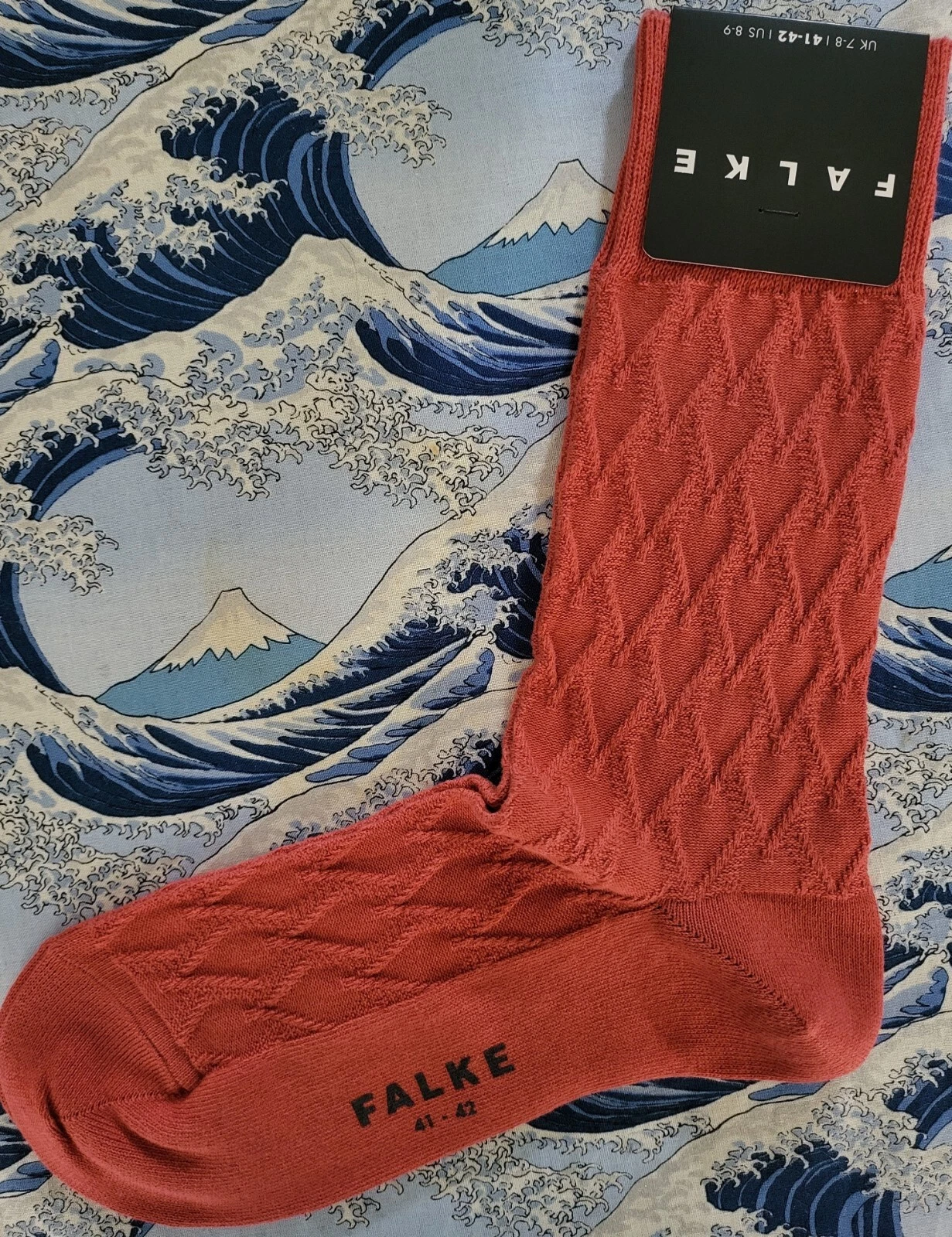 Falke Men's Cotton Calf Socks Classic Tale LobsterOrange UK 7-8 EU 41-42 RRP£19