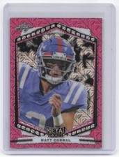2022 Leaf Draft #P-MC1 Matt Corral Metal Portrait Mojo Purple