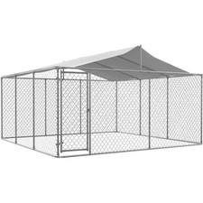 15x15 Ft Spire Roof Metal Walk-in Chicken Coop Outdoor Pet Run Cage Dog Kennel