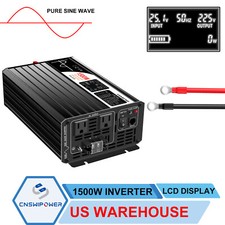 1500W 12v 24v 48v 35v 72v dc to ac 120v pure sine wave power inverter
