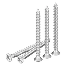 DTGN 50Pcs M3x40mm Flat Head Wood Screws 304 Stainless Steel Phillips Self Ta...