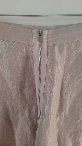 Top Shop Sz S Pink Shimmer High Waist Flare Skirt - Picture 10 of 16