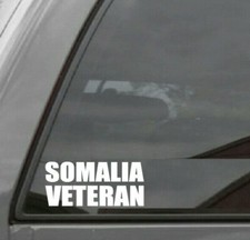 SOMALIA VETERAN Vinyl Window Decal / Sticker TEXT