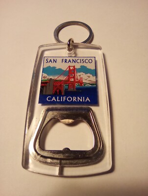 SAN FRANCISCO GOLDEN GATE LOGO KEYCHAIN - BOTTLE OPENER GREAT FOR ANY COLLECTION