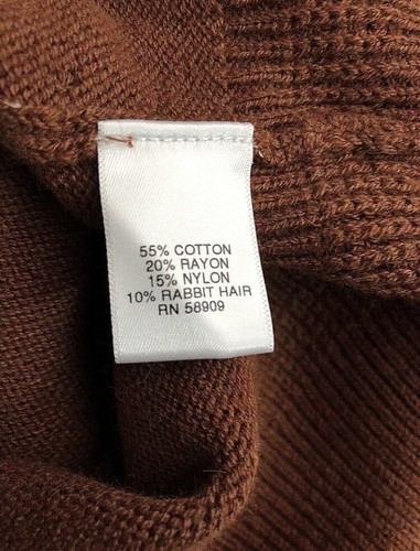 Chelsea Violet Women Sweater Pullover Medium Cotton Key Hole Brown Clay New - Picture 10 of 11