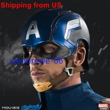 US 1PC Avengers Captain America 1:1 Wearable Helmet Mask Cosplay Prop Display