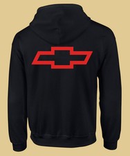 Hooded Zipper Sweat, Truck, Auto, Motor Sports, Chevy Bowtie, 80/20 Blend, Black