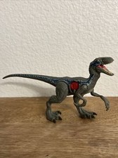 Jurrassic World Velociraptor Grey And Blue Dinosaur Plastic Toy