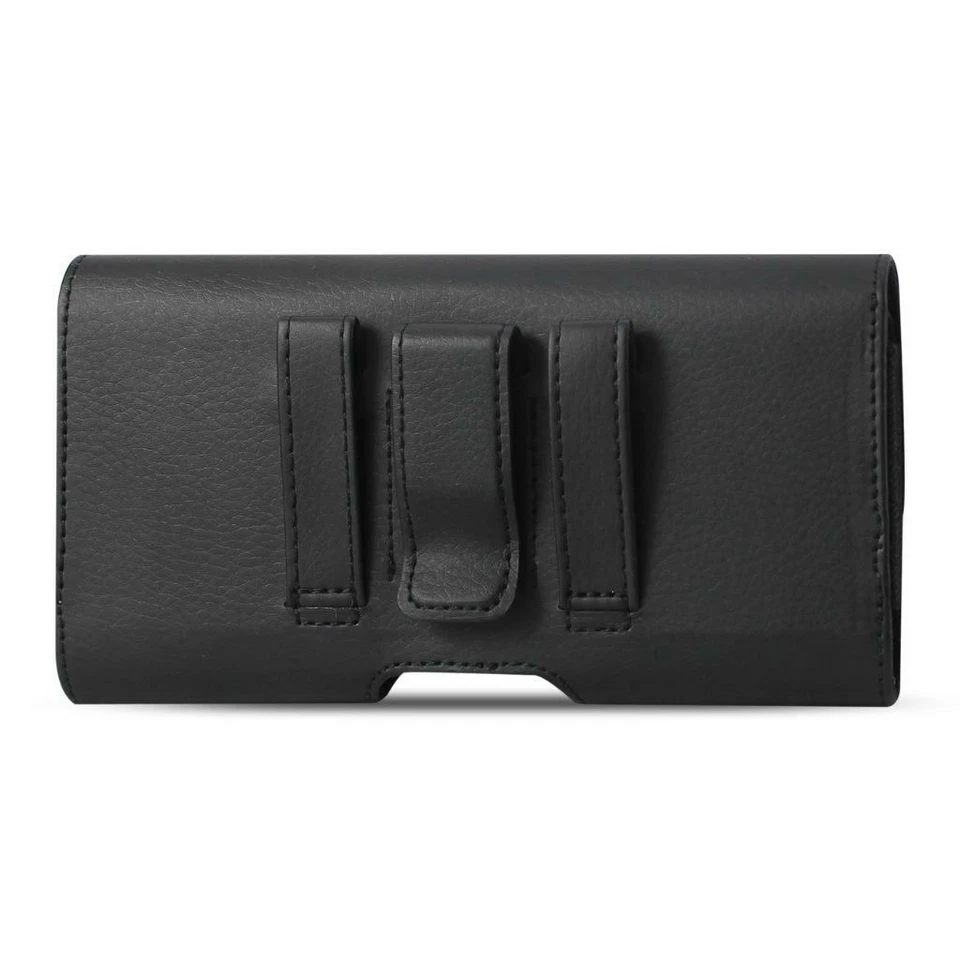 Leather Holster Pouch Case w/ Card Holder Belt Clip For OnePlus 6T / OnePlus 7T - Image 4 of 4