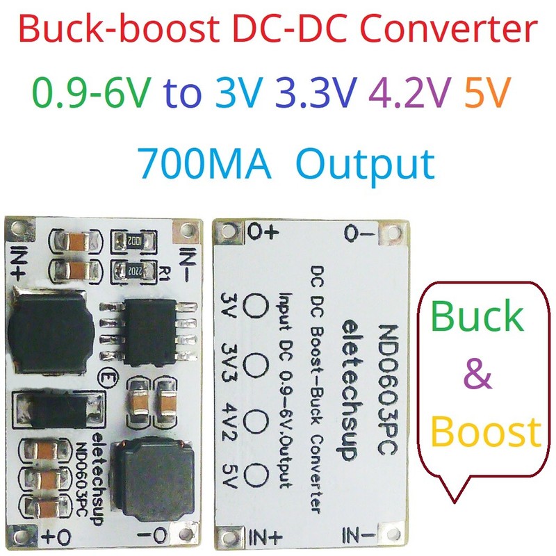 DC 1-6V to 3V 3.3V 4.2V 5V DC-DC Auto Boost Buck Converter Module for Arduino