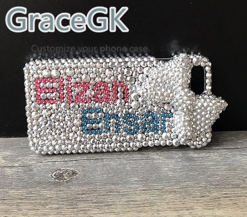 Personaliza Hecha a Mano Tu Nombre Bling Funda Teléfono Para Varios Teléfono Regalo Foto 4 de 4