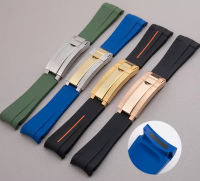 21mm FKM Rubber Watch Band Strap Fits Submariner Explorer 216570 41mm