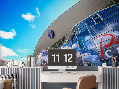 3D Stadium Blue Sky Self-adhesive Removeable Wallpaper Wall Mural