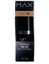 Max Factor Panstik/Pan-stik Ultra Creamy Makeup (True Beige 125) 14g Full Size