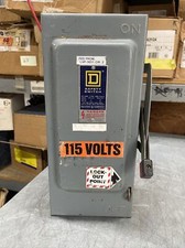 1 SQUARE D H361N Safety Switch 30 AMP 600V FUSIBLE 3  NEMA 1