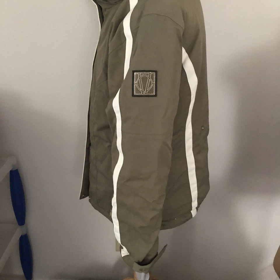 Chaqueta de esquí verde sunice para mujer talla grande estilo científico impermeable capucha desmontable Foto 3 de 4