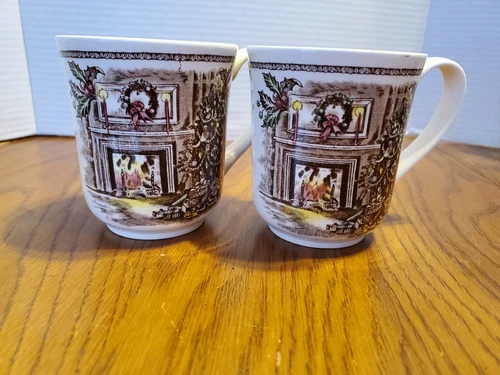 Johnson Brothers Christmas Set Of 2 Mugs