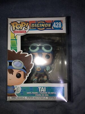 Funko Pop Animation Digimon 428 Tai Figur Vinyl 9cm Matt Agumon + Protector