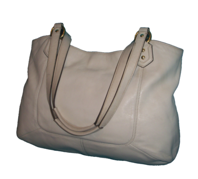COACH Campbell Soho Off White Leather Shoulder Bag 3 COMPARTMENTS