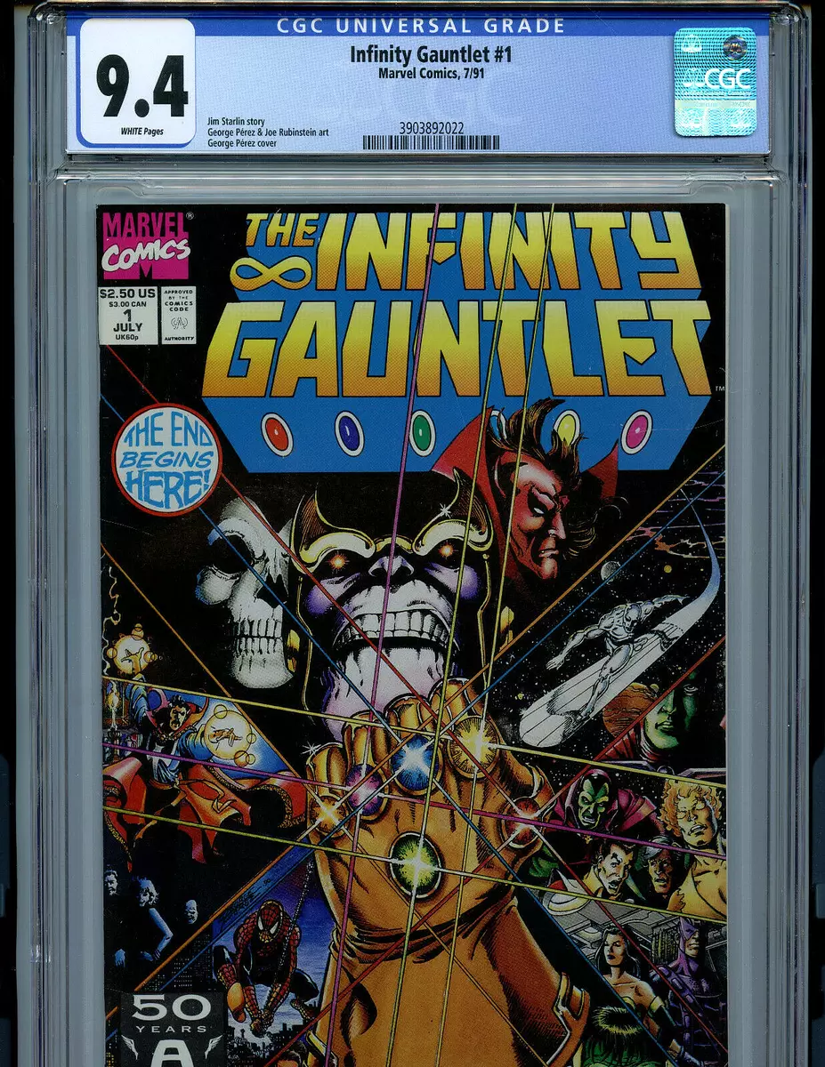 Infinity Gauntlet Issue #1 CGC 9.4 NM Avengers 1991 Marvel Comic Amricons  B17