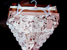 DANSKIN BIKINI PANTIES MICROFIBER LARGE WOMENS 5 PAIR NO SHOW MSRP 48.00