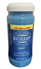 Queen Helene BATHERAPY Natural Mineral Bath Salts Sport Peppermint Oil 20 Oz HTF