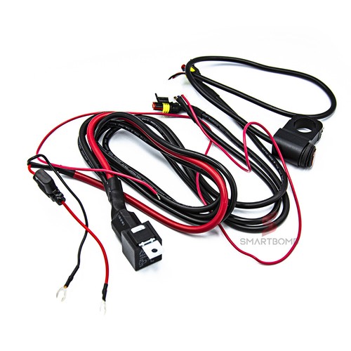 Kit Cablaggio faretti MOTO sottochiave doppio cavo positivo + Pulsante LED IP67 - Imagen 4 de 8