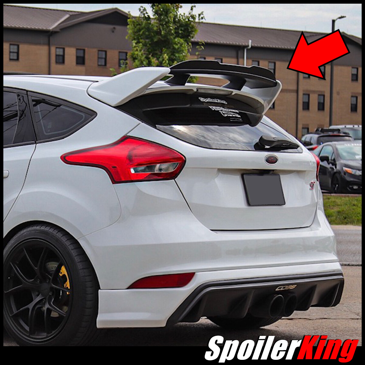 SpoilerKing Add-on Rear Roof Lip Spoiler 284GC Fits: Ford Focus