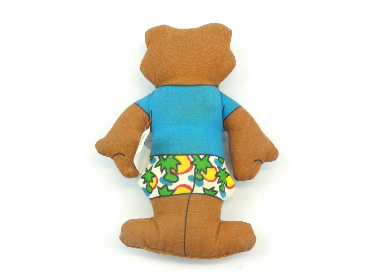 Sugar Bear 4.5” plush doll 1980s Sugar Golden Crisp Cereal Post