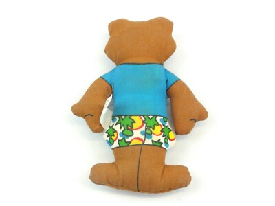 Sugar Bear 4.5” plush doll 1980s Sugar Golden Crisp Cereal Post