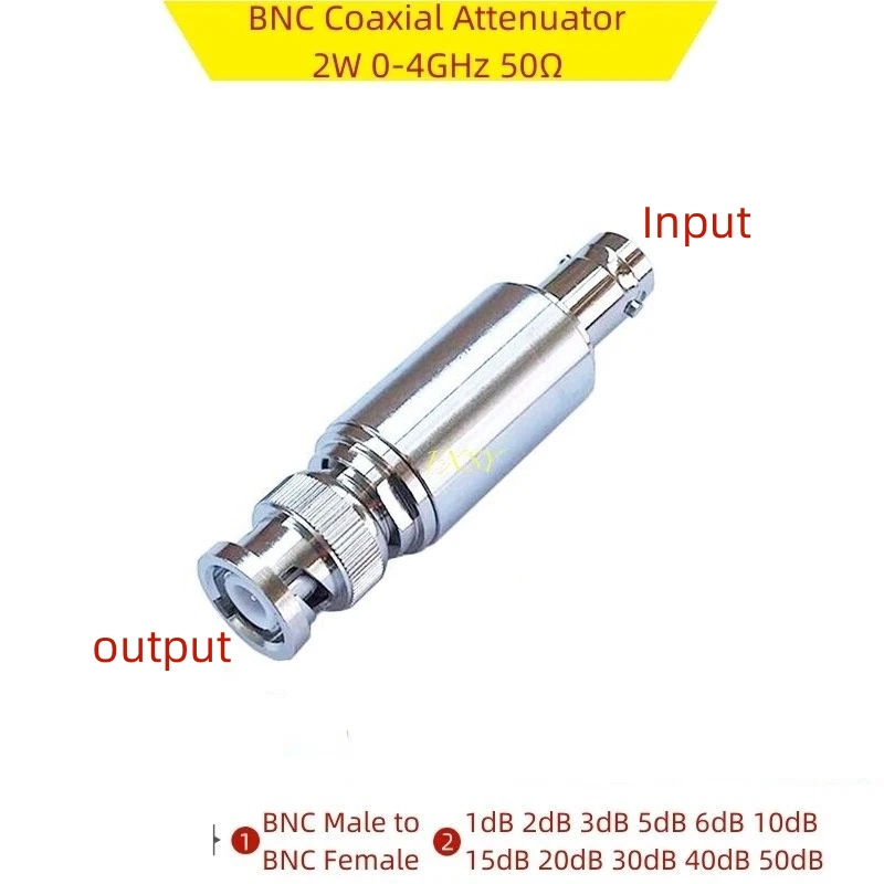 BNC RF Coaxial Attenuator 2W 0-4GHz 50Ω 1dB 3dB 5dB 6dB 10dB 15dB 20dB 25dB 30dB - Image 2 of 4