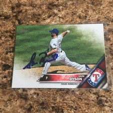 Sam Dyson Signed 2016 Topps Update Auto Texas Rangers Twins Giants