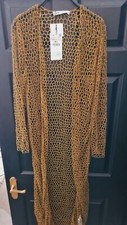 BNWT ZARA GOLDEN LIMITED EDITION LONG MESH DRESS SIZE XS-S RRP£119