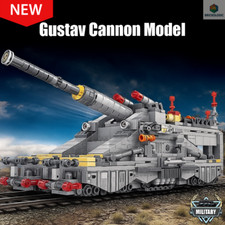 NEW WW2 Gustav Heavy Railway Model 853PCS Military Tank Train Bricks Set Gift
